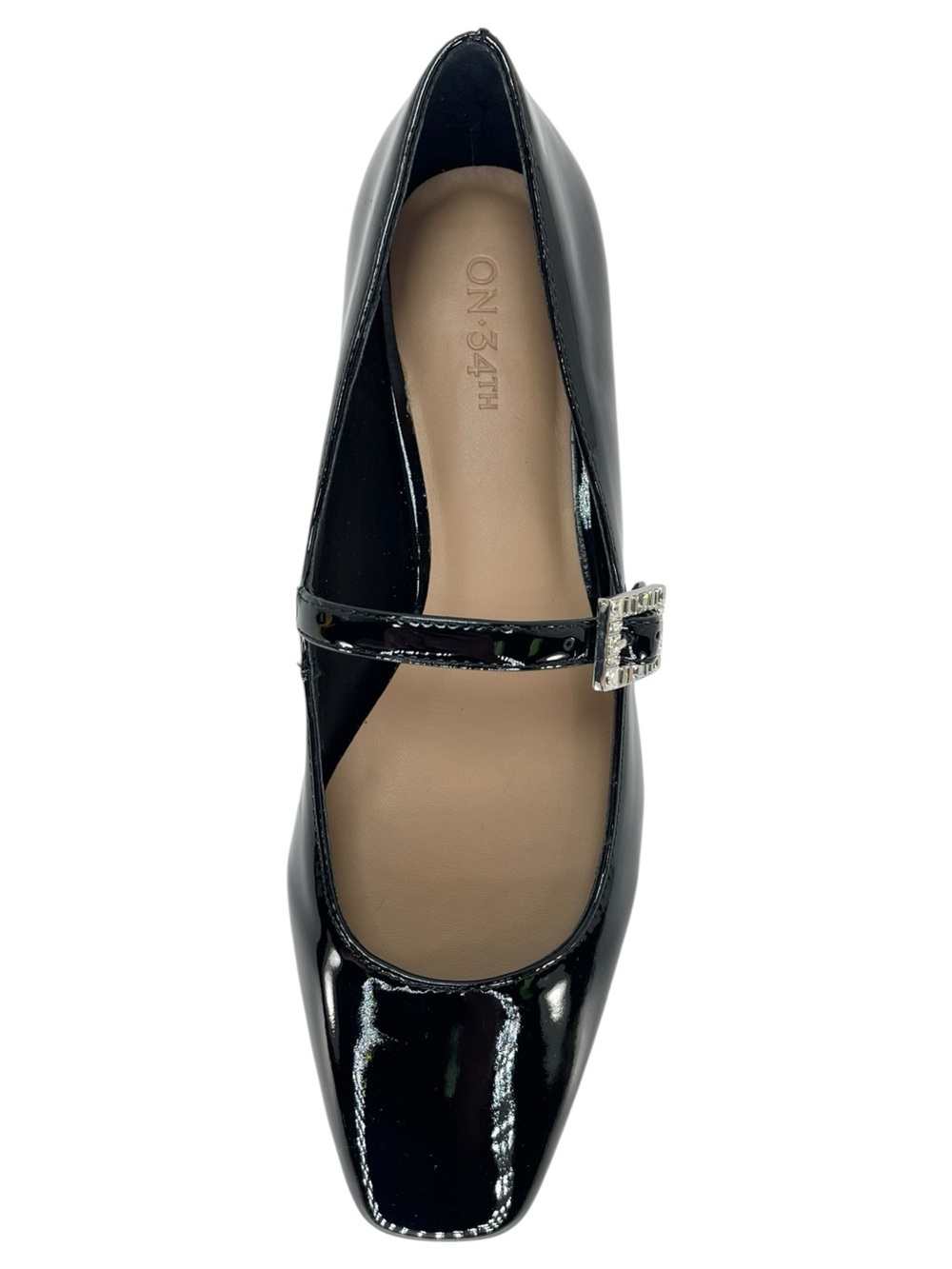 ON 34th Saadet Black Patent Leather Womens Mary Jane Flats Size 8M - Picture 7 of 13